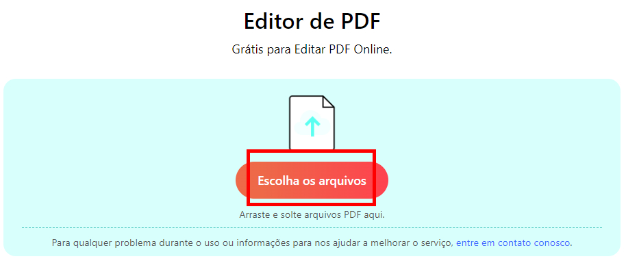 Faça o Upload de um PDF Online