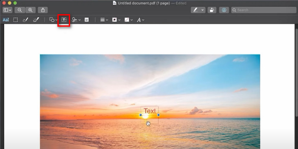 Add Text Watermark to PDF in Preview