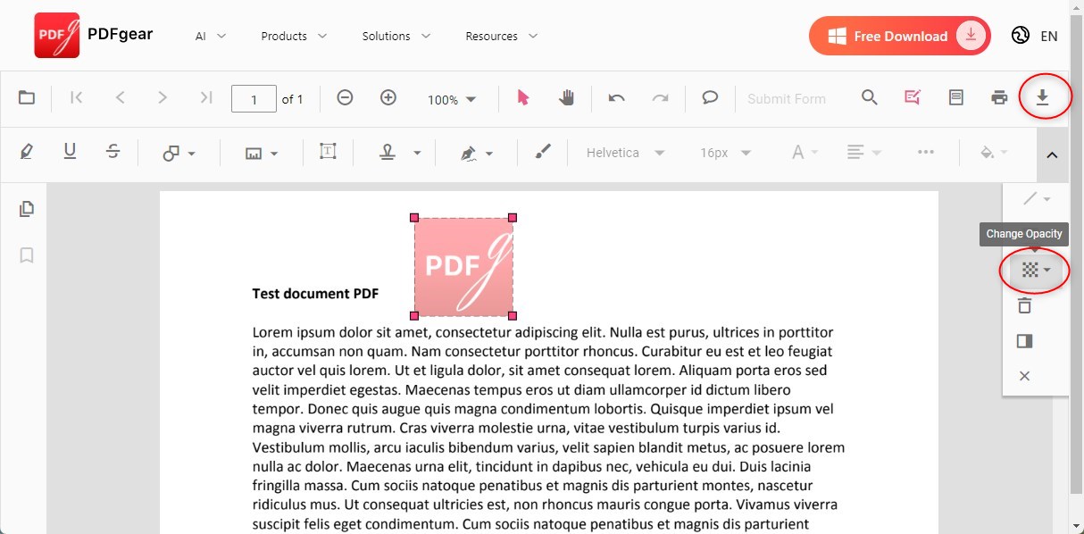 Simpan PDF yang Diberi Watermark
