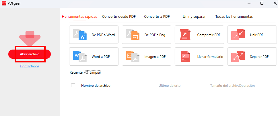 Importar Formularios PDF a PDFgear