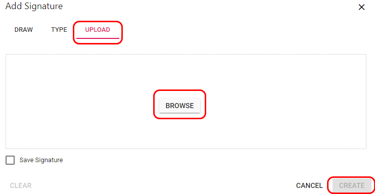 Sélectionner une image de signature dans un PDF
