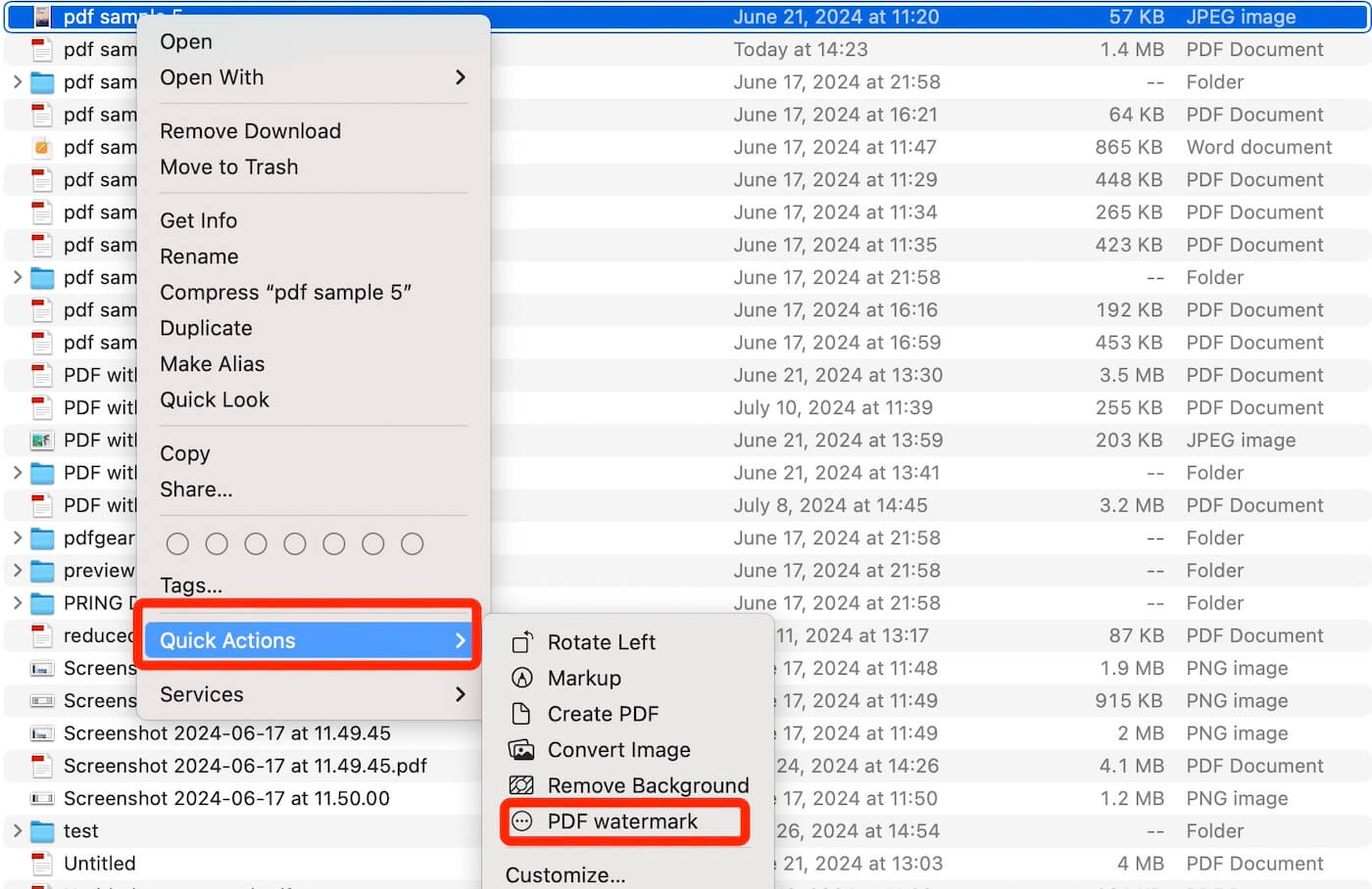 Apply Image Watermark to PDF on Mac