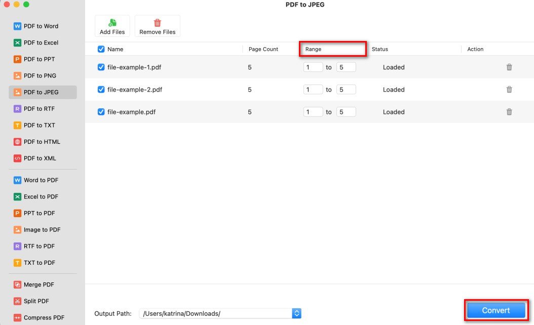Batch Convert PDF to JPG on Mac