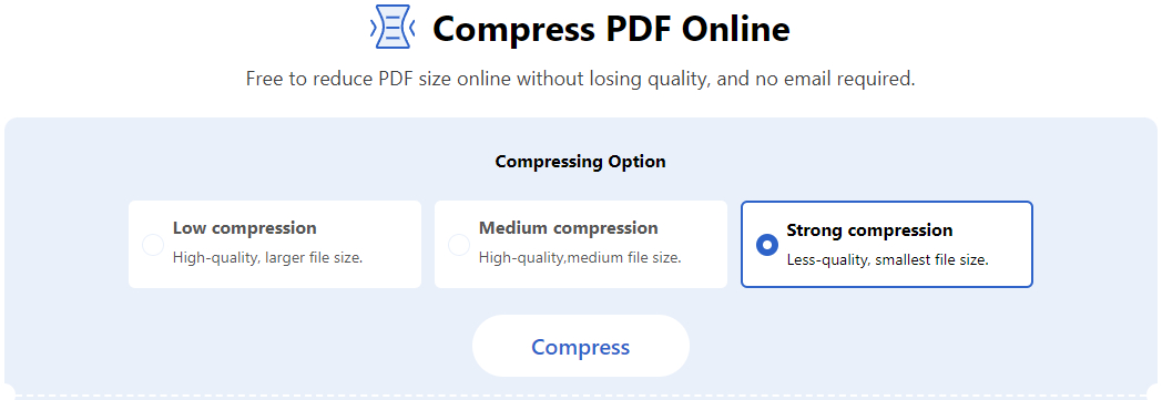 Pilih Strong untuk Kompresi Ekstrem