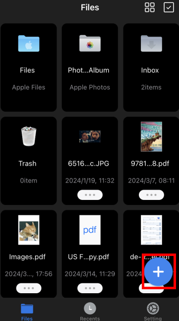 Select a PDF Form from iPhone