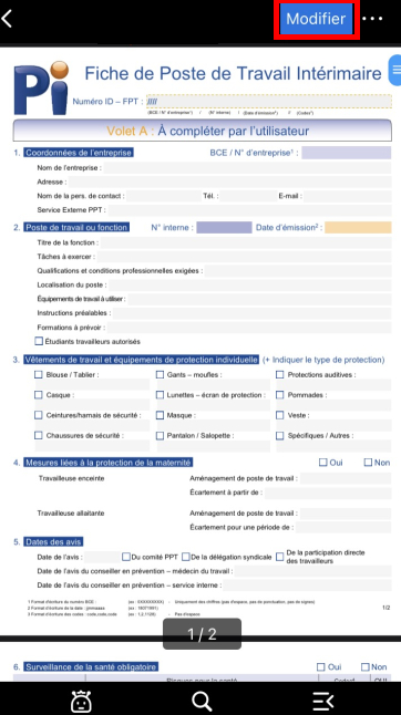 Remplissez des formulaires PDF sur iPhone avec PDFgear