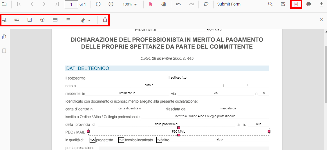 Compila il Modulo PDF Online Gratuitamente