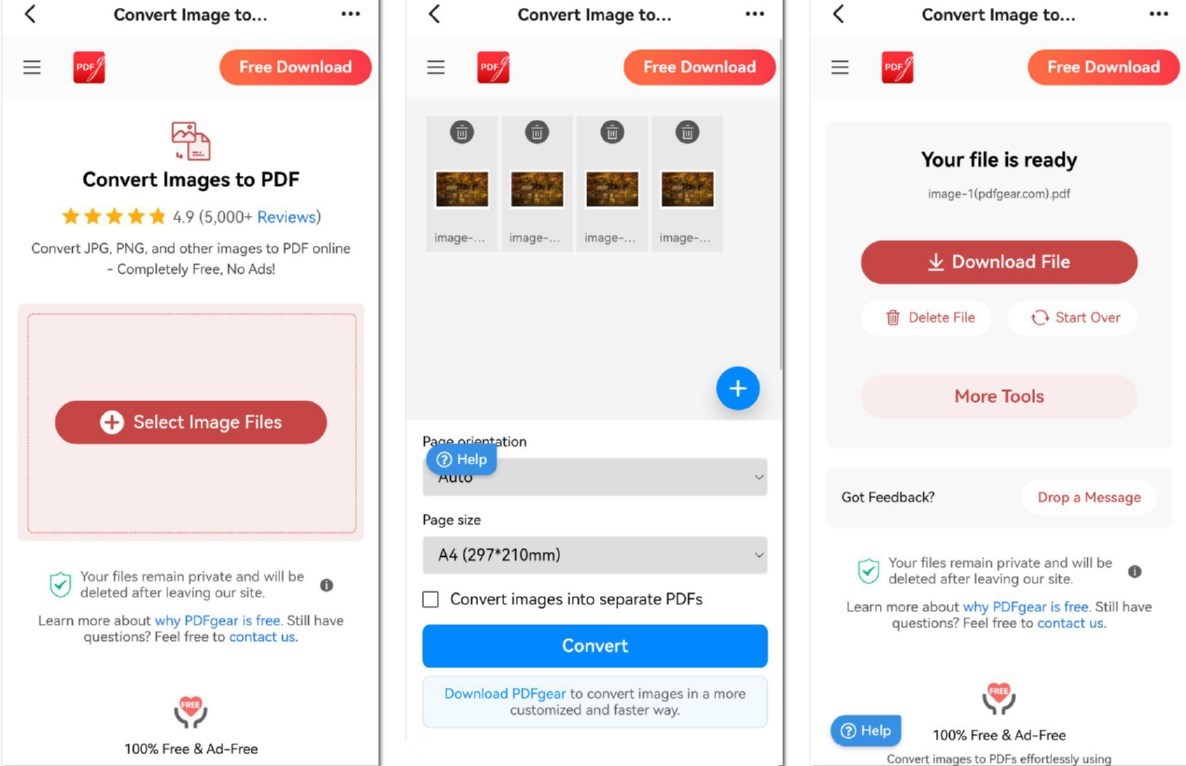 Convert Photos to a PDF Online on iPhone