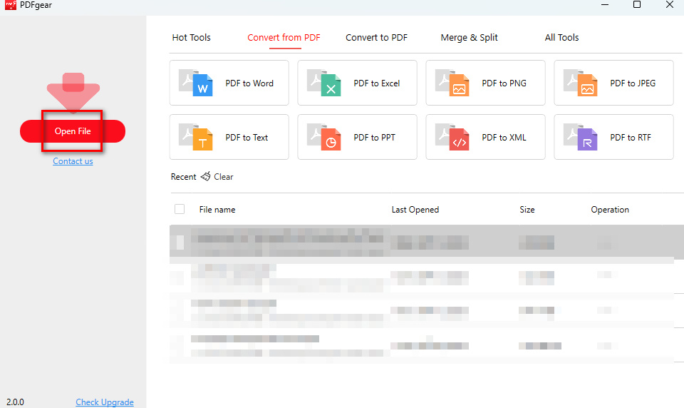 Import PDF to PDFgear