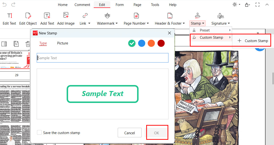 Tambahkan Stempel Kustom