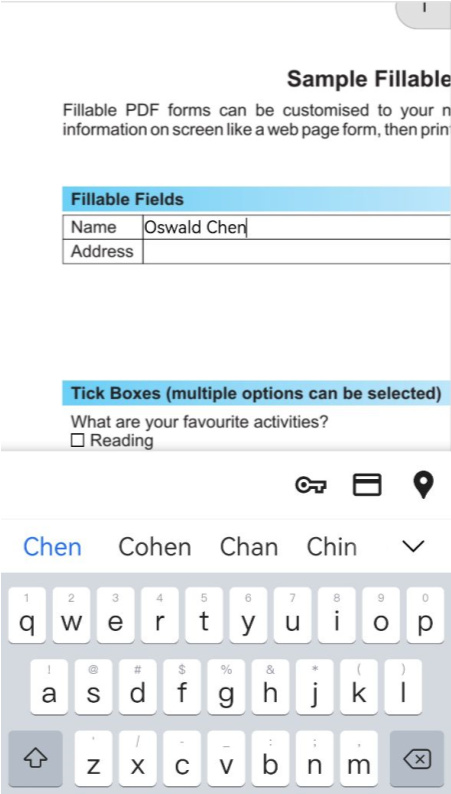 Directly Fill out PDF