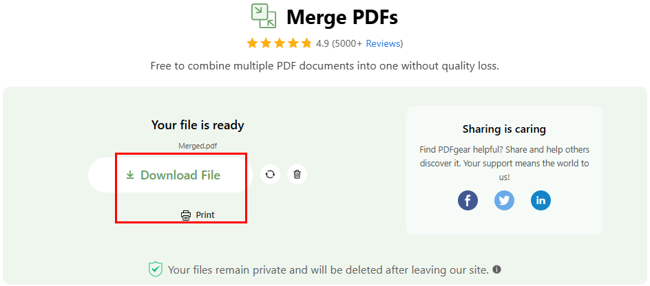 Download or Print the Meged PDF
