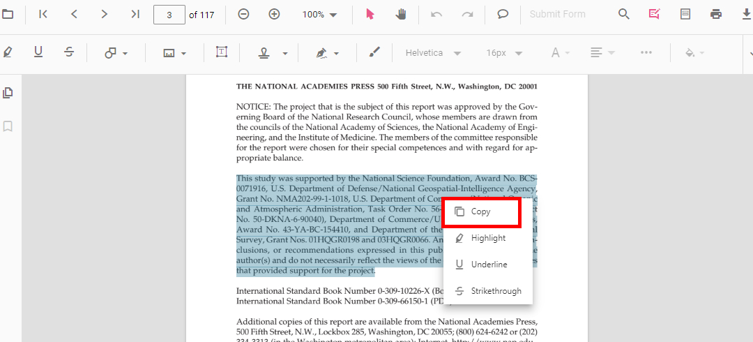 Copy Text from a PDF with PDFgear Online Editor