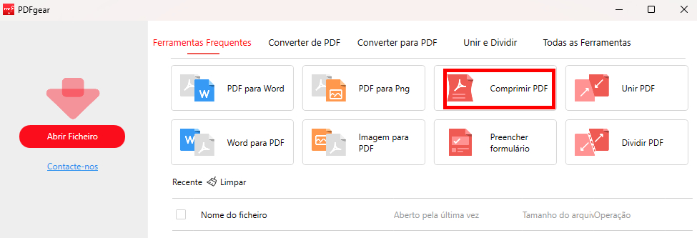 Localize a Função de Compressão de PDF