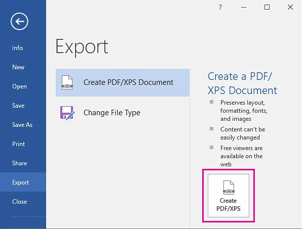 Export the Form as PDF
