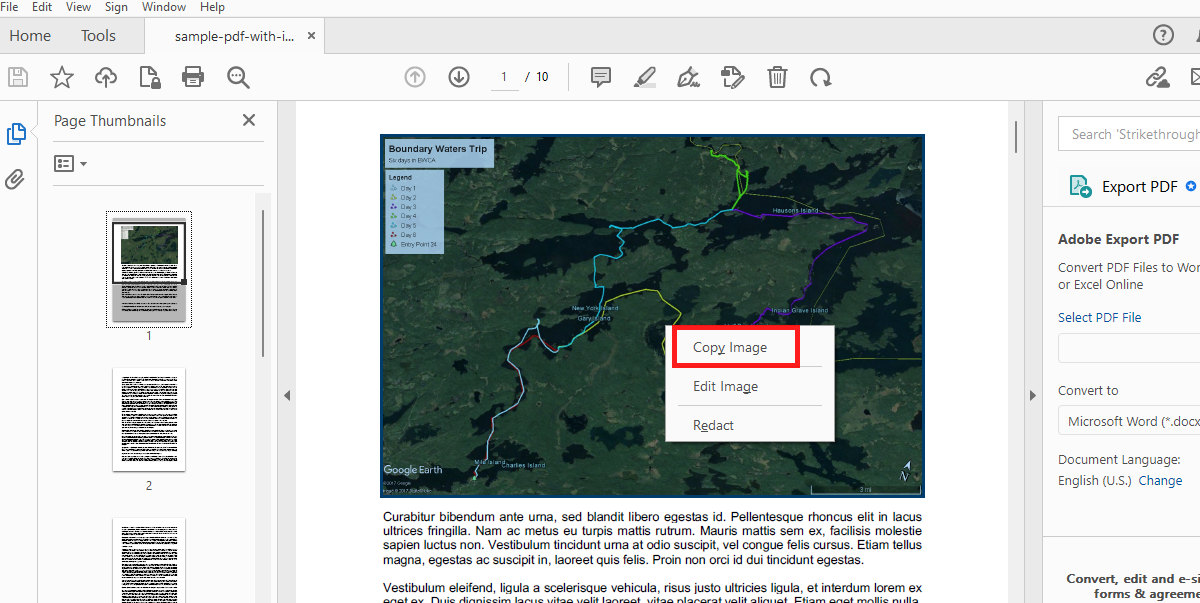 Copy the Image from PDFs