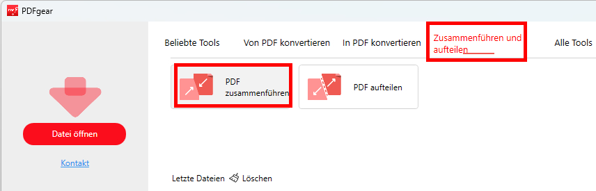Zum Fusionswerkzeug gehen