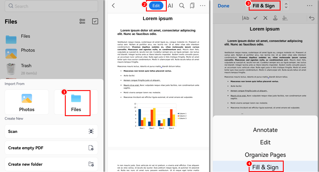 Jump to the Fill & Sign Section in PDFgear