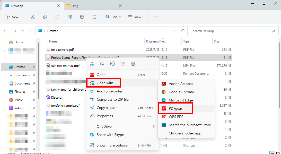 Open PDF Using PDFgear
