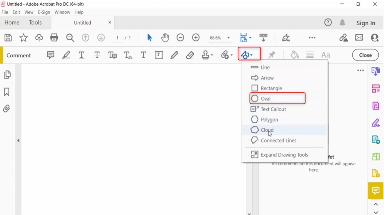 Draw Circle in Adobe Acrobat