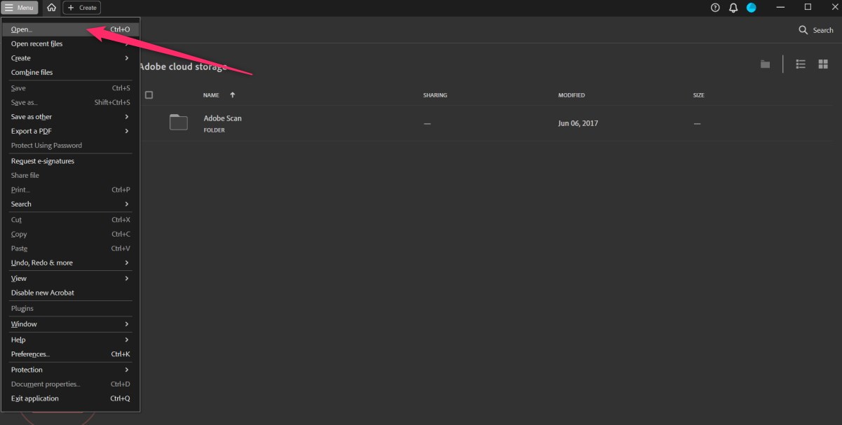 Open a PDF in Acrobat