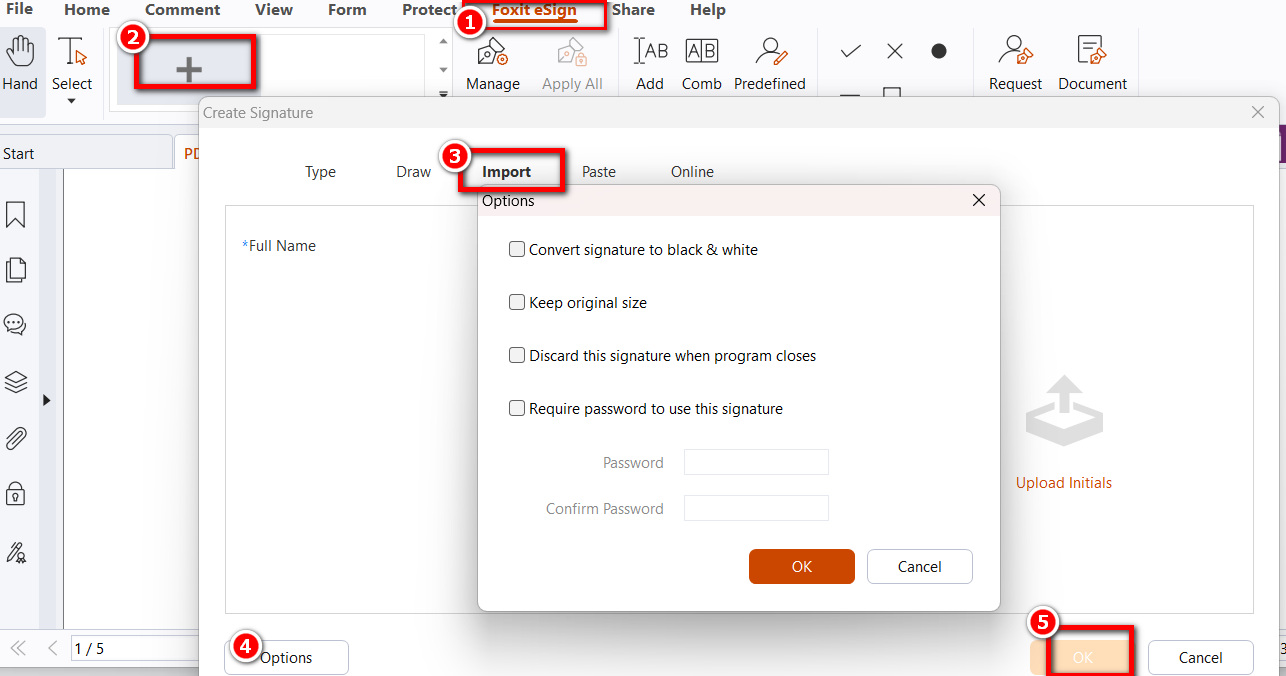 Importer une image de signature avec Foxit Reader
