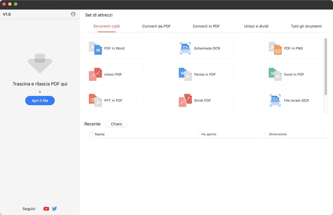 Importa il file PDF a software PDFgear