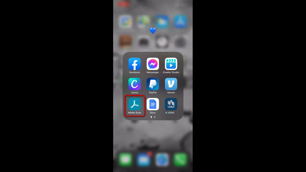 Avvia l'App Adobe Scan