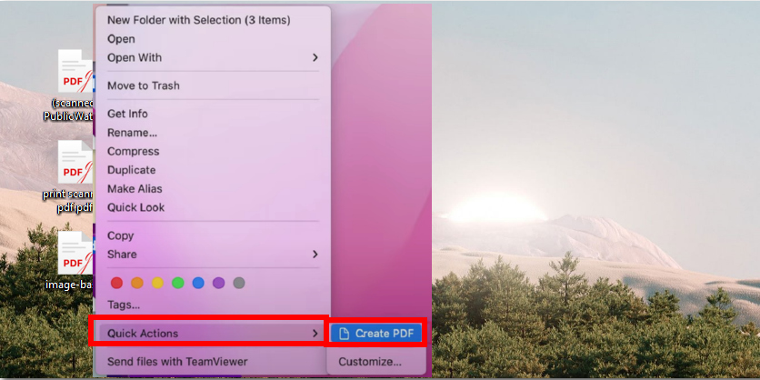 Merge Multiple PDFs with Finder