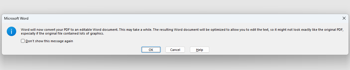Microsoft Word Convirtiendo PDF en Word Editable