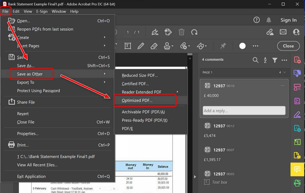 Open the PDF Optimizer
