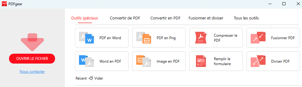 Ouvrir un fichier PDF scanné dans PDFgear