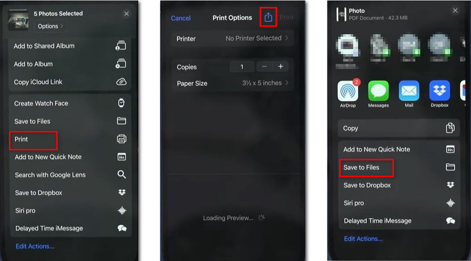 Print Photo to PDF on iPhone