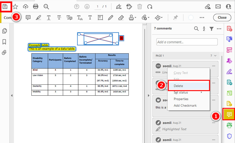 Remove All Annotations from PDF with Adobe Acrobat Pro