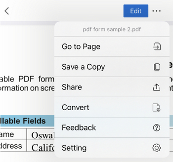 Save and Share the PDF Form