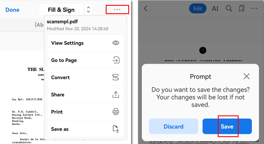 Save the Signed PDF or Share the Signed PDF