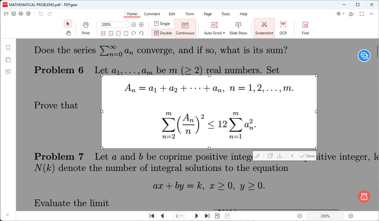 Take a Screenshot of Equation