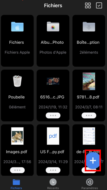 Sélectionnez un formulaire PDF depuis l'iPhone