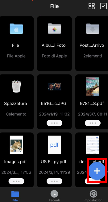 Seleziona un modulo PDF da iPhone