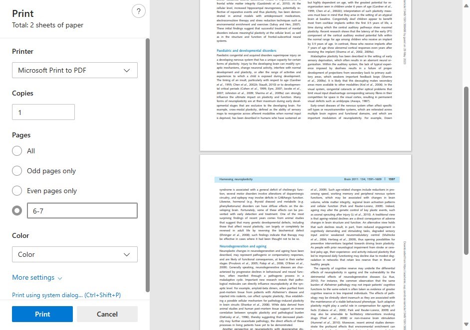 Separate PDF with Microsoft Edge
