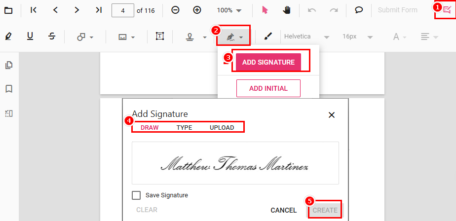 Ajouter une signature au PDF