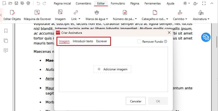 Três Métodos para Adicionar uma Assinatura com o PDFgear