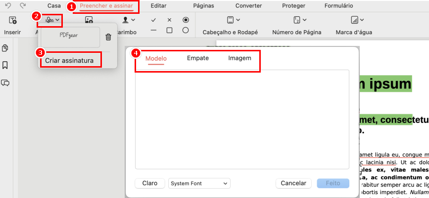 Criar uma Assinatura com PDFgear
