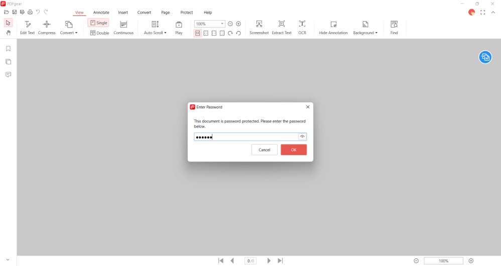 Unlock the PDF with Password