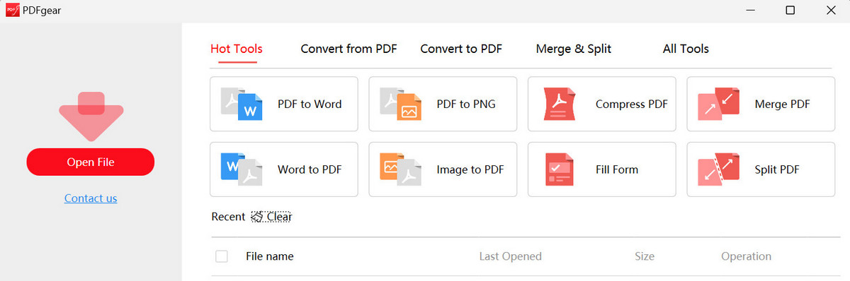 Upload PDF File to PDFgear Software