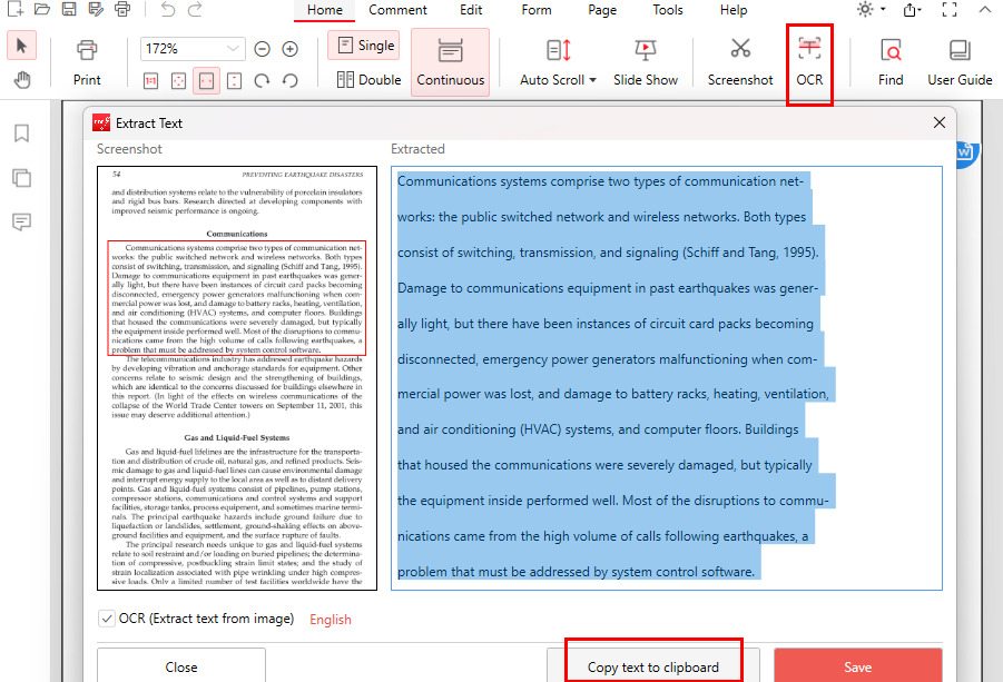 Copy Text from PDF Via PDFgear