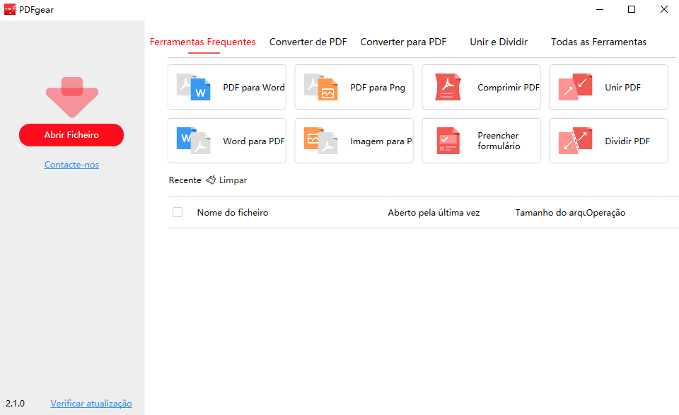 Carregar documentos PDF para PDFgear