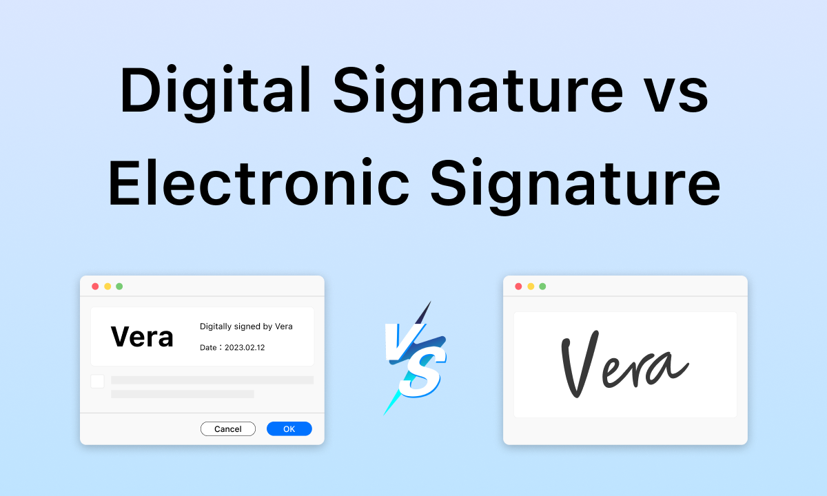 Difference Between Digital Signature and Electronic Signature