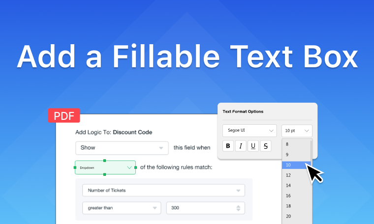 Add Fillable Text Box in PDF