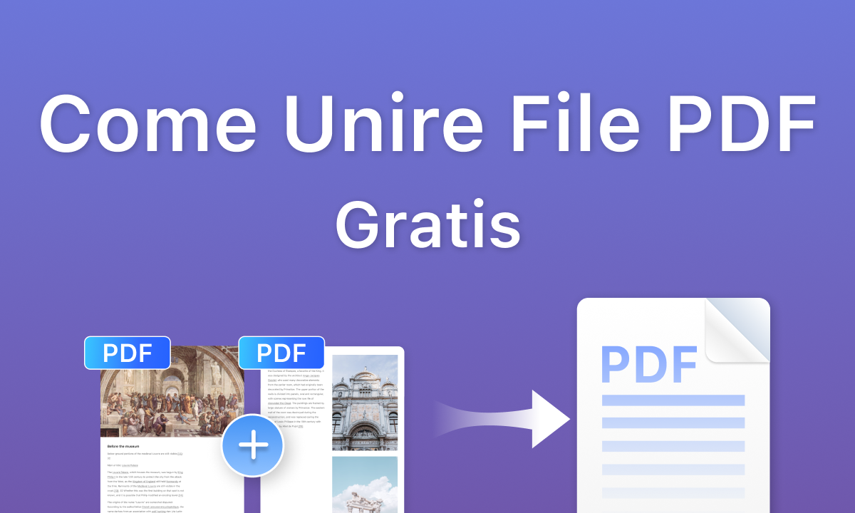Come unire file PDF gratis